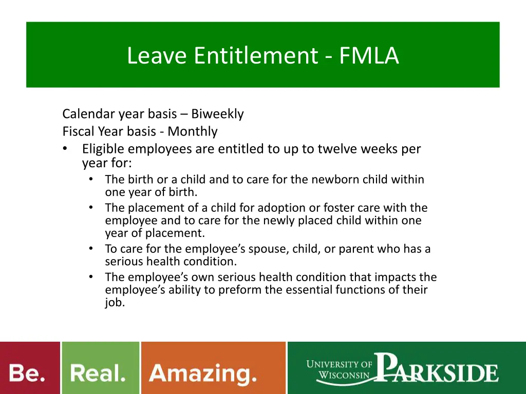 leave entitlement fmla