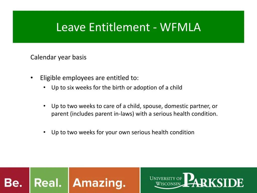 leave entitlement wfmla