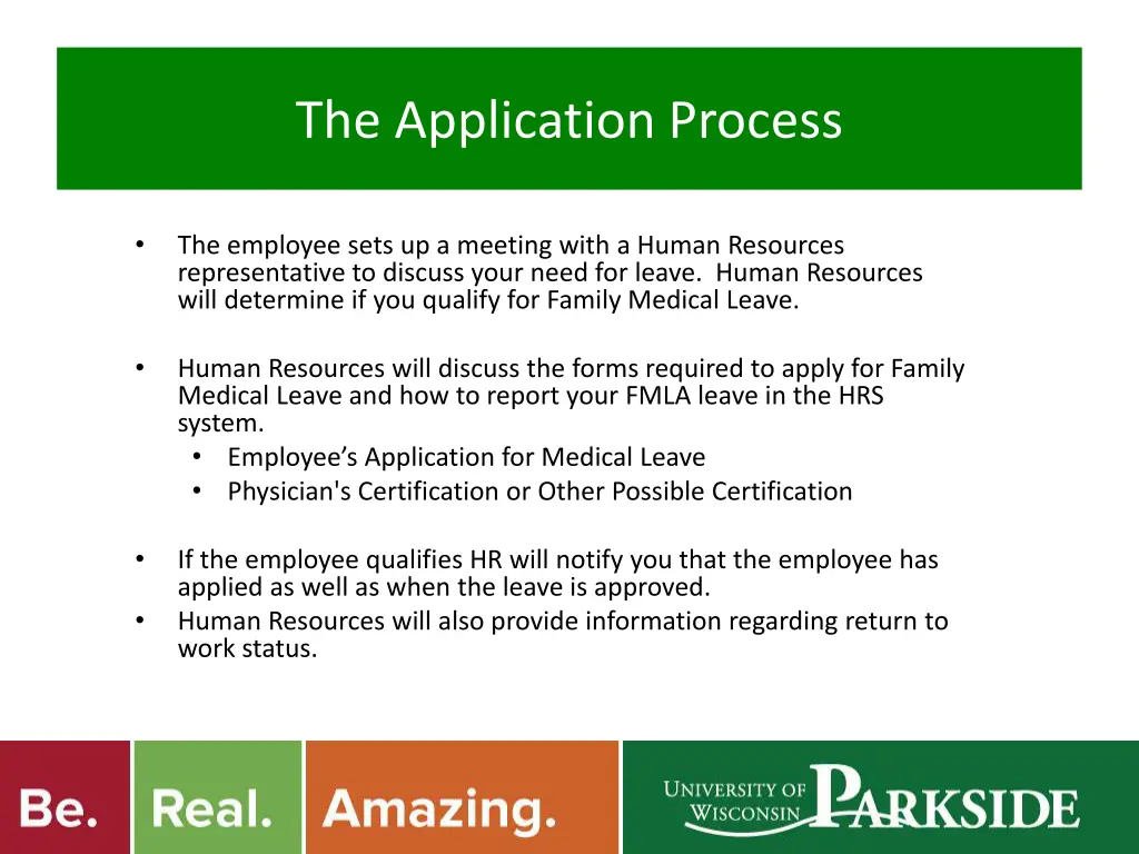 the application process