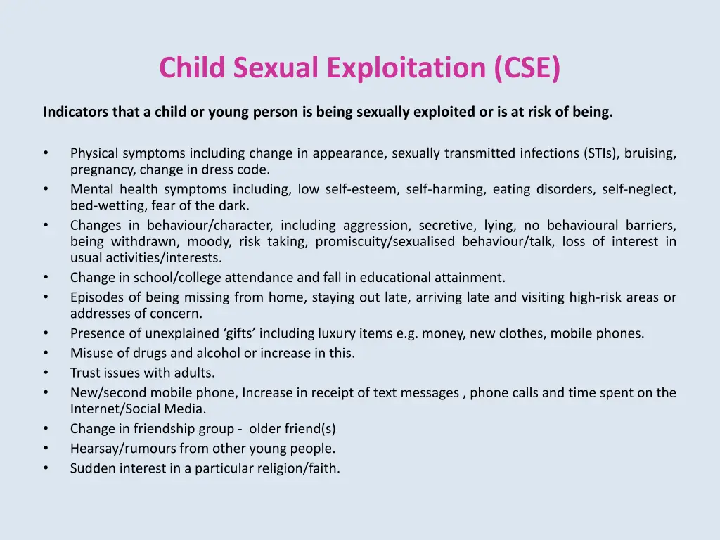 child sexual exploitation cse 2