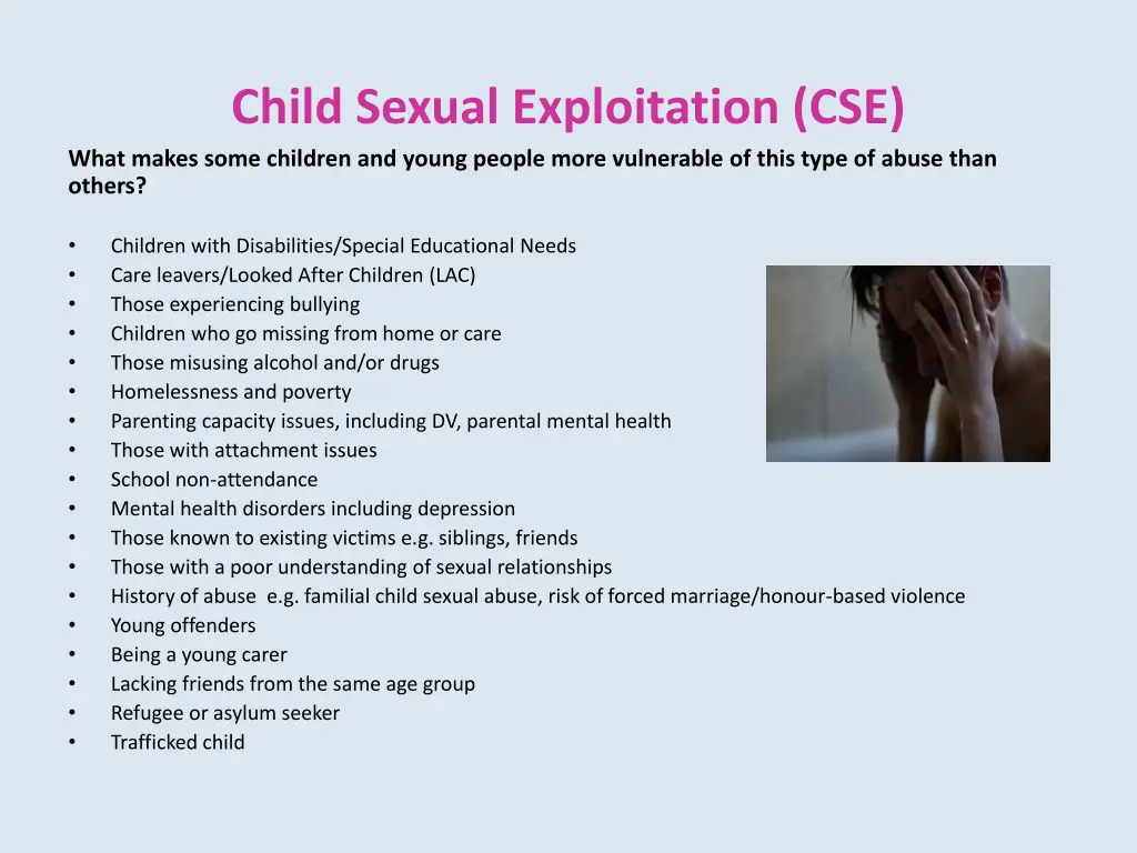 child sexual exploitation cse what makes some