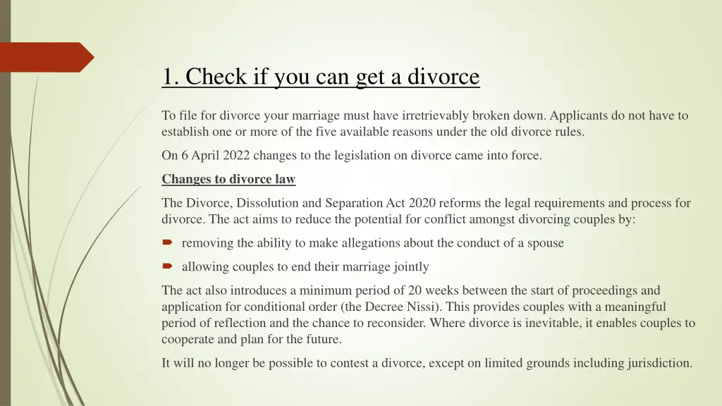 1 check if you can get a divorce