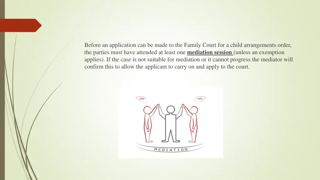 before an application can be made to the family