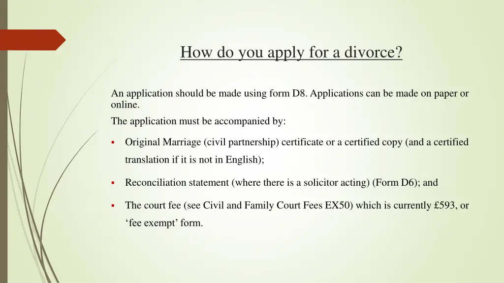 how do you apply for a divorce