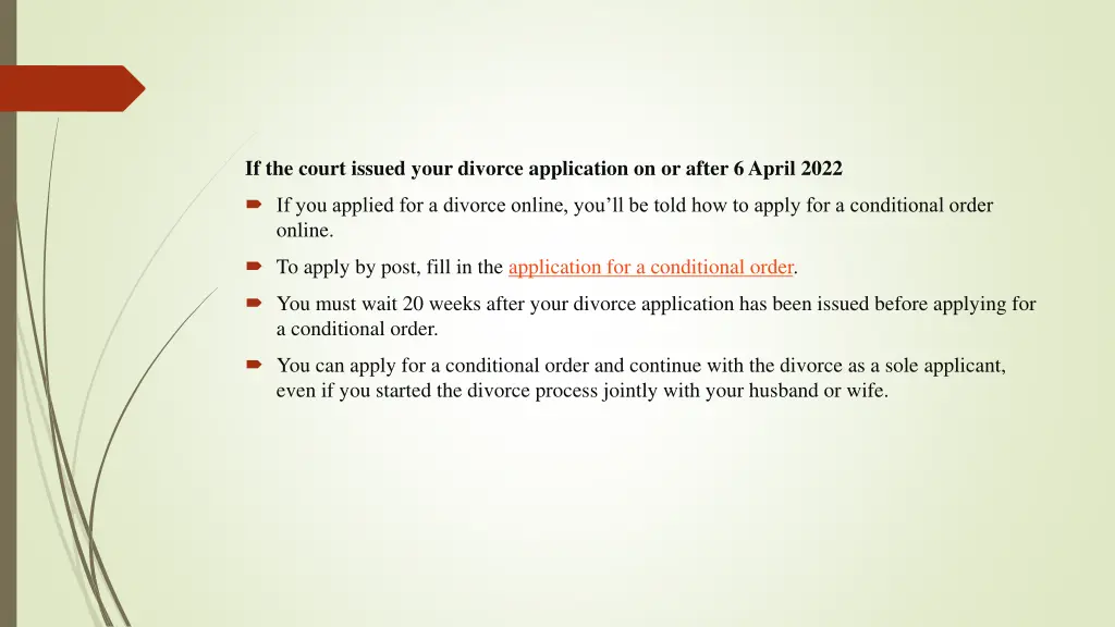 if the court issued your divorce application