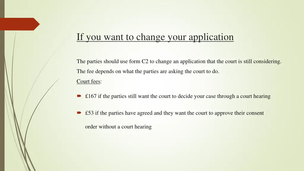 if you want to change your application