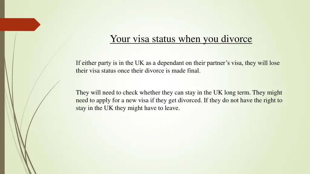 your visa status when you divorce