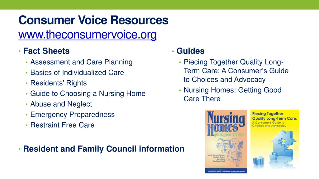 consumer voice resources www theconsumervoice org