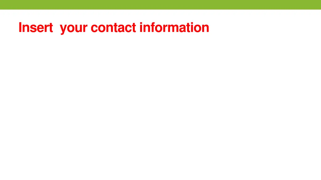 insert your contact information