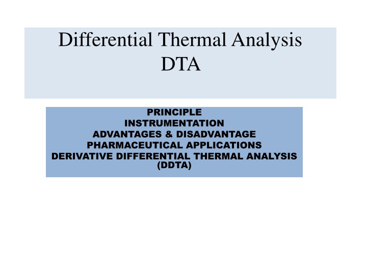 differential thermal analysis dta