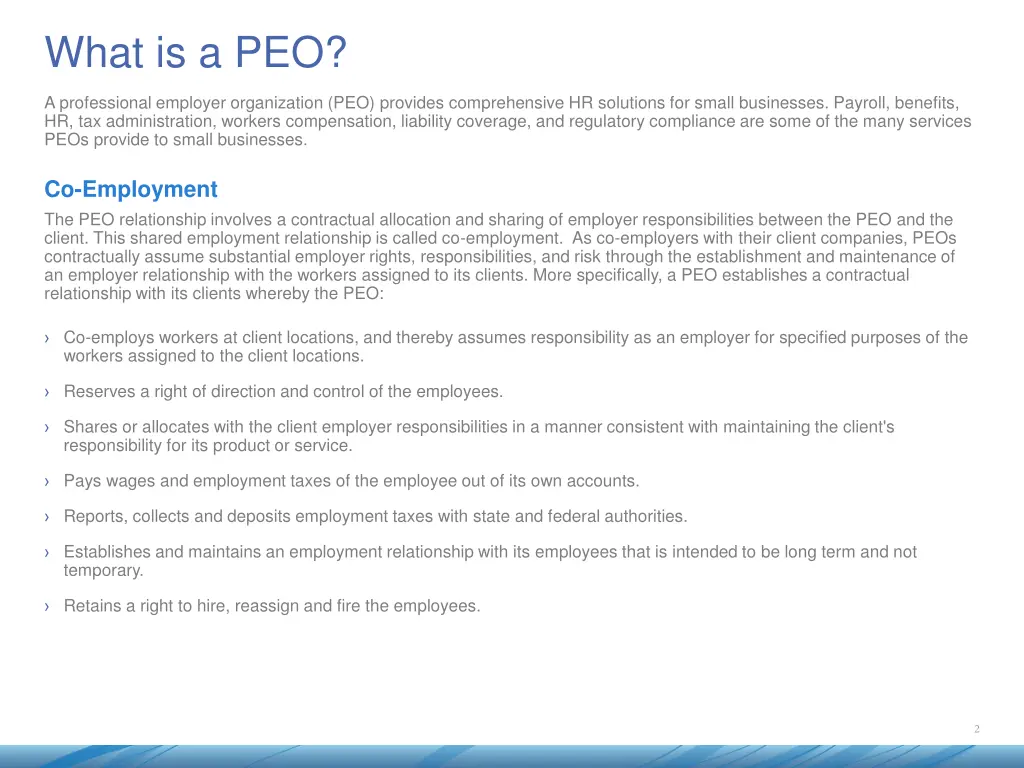 what is a peo