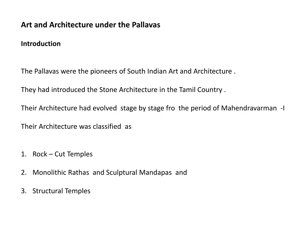 art and architecture under the pallavas