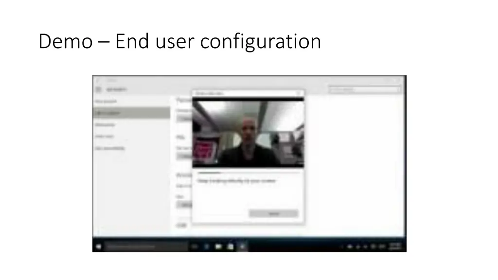 demo end user configuration