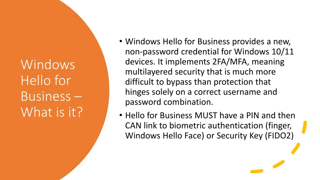 windows hello for business provides