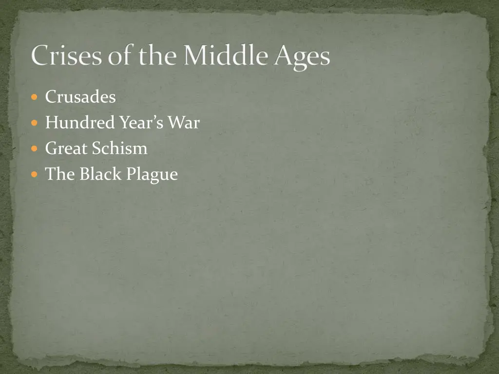 crises of the middle ages