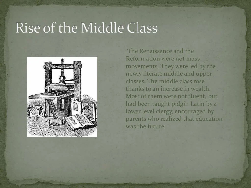 rise of the middle class