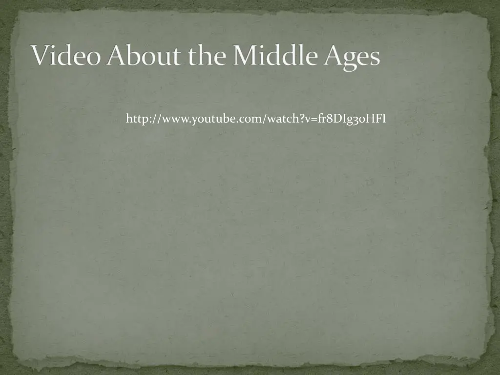 video about the middle ages