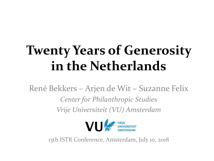 twentyyearsof generosity in the netherlands