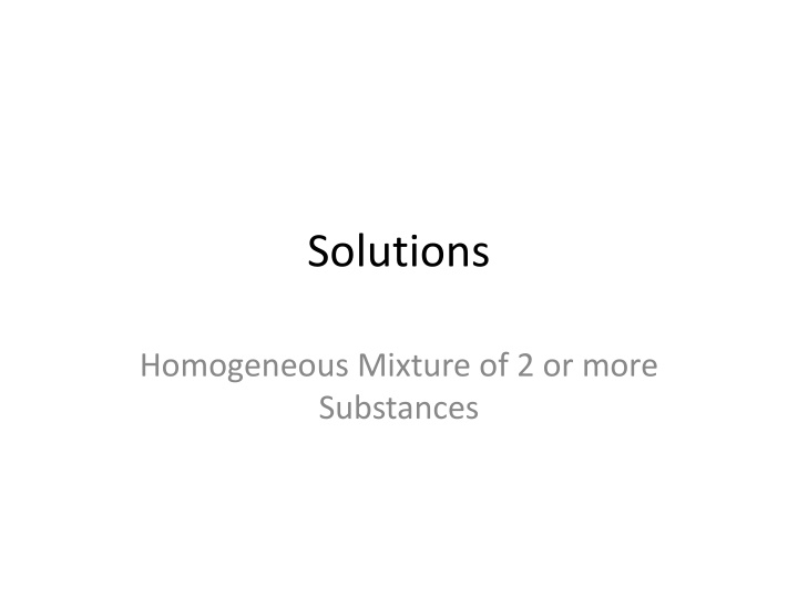 solutions