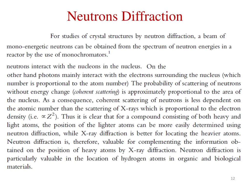 neutrons diffraction