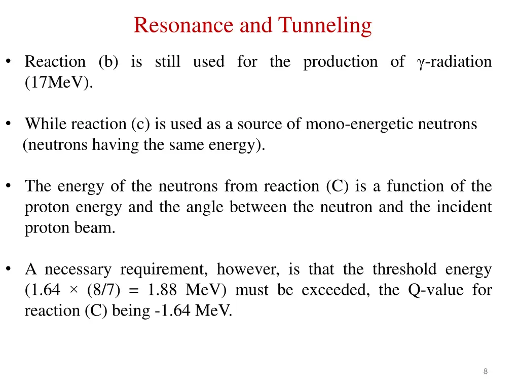 resonance and tunneling 4