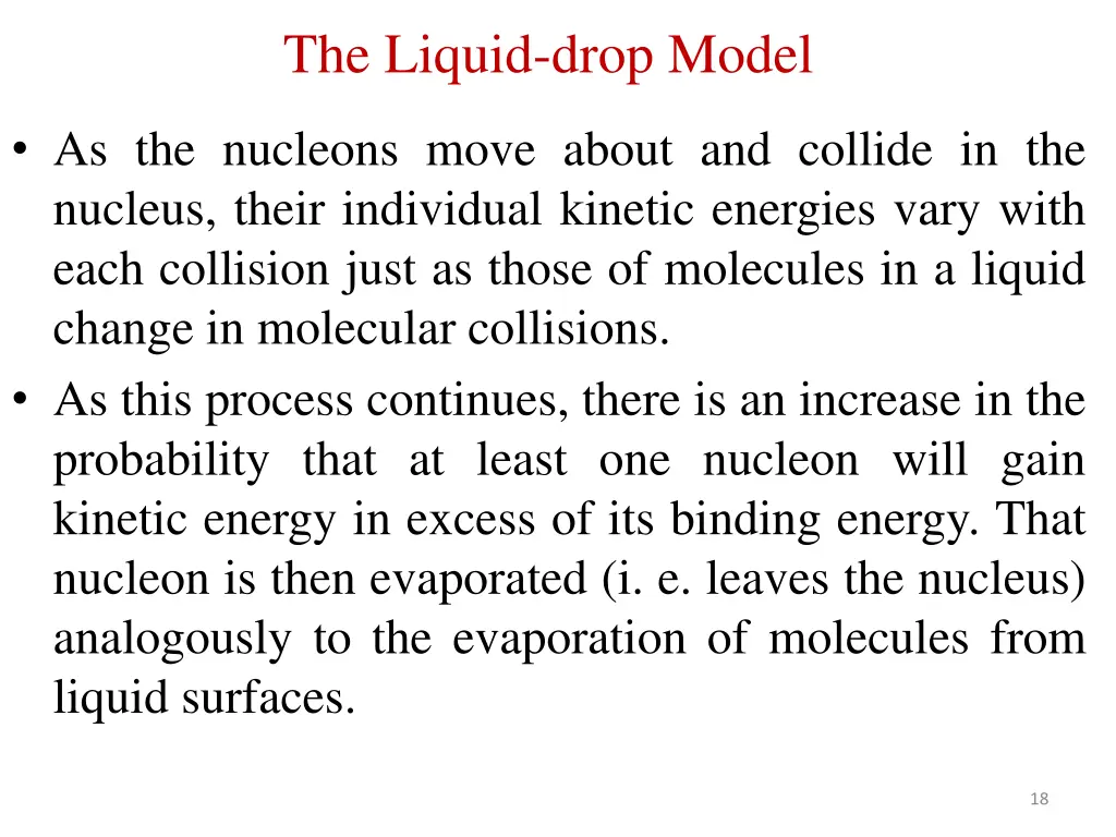 the liquid drop model 2