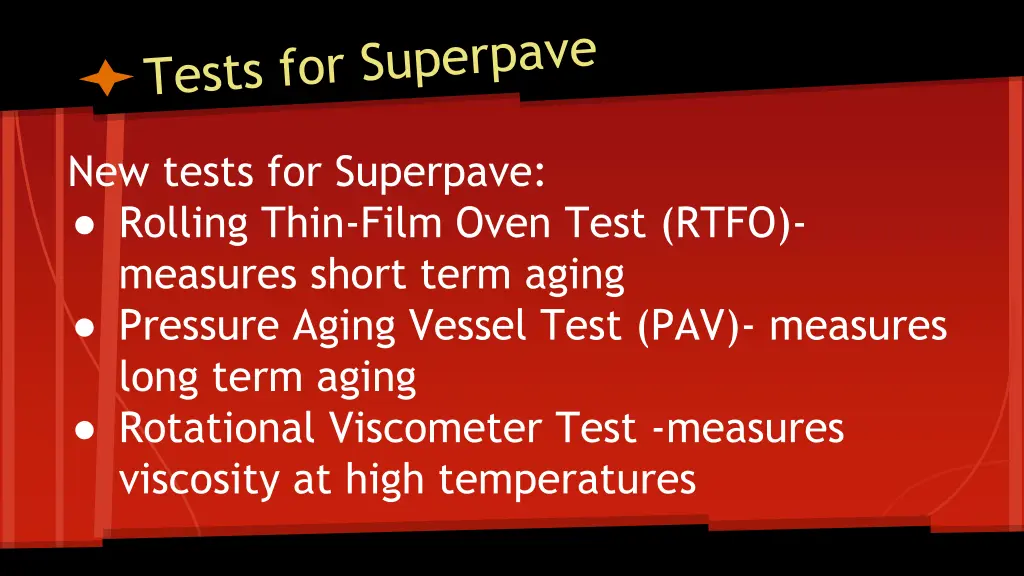 new tests for superpave rolling thin film oven