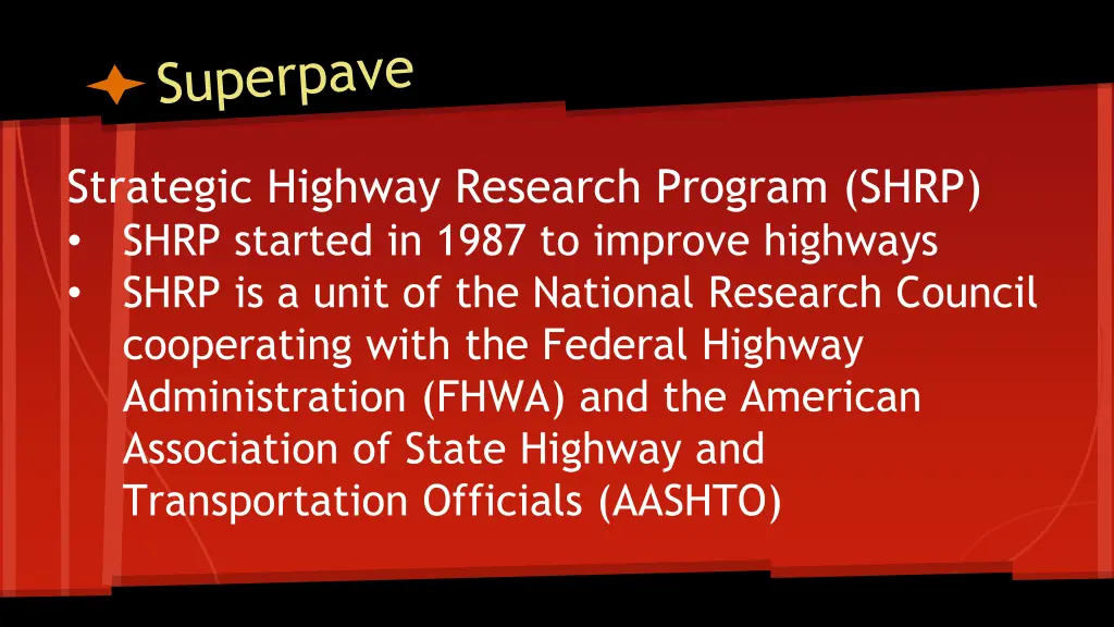 strategic highway research program shrp shrp