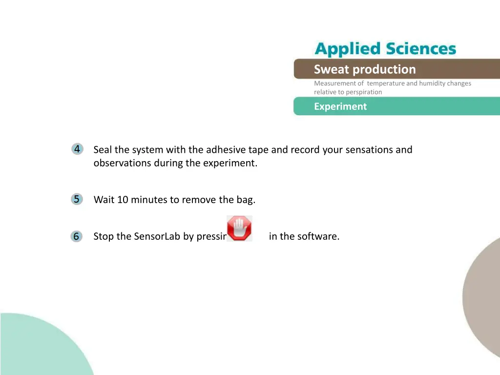 sweat production measurement of temperature 12