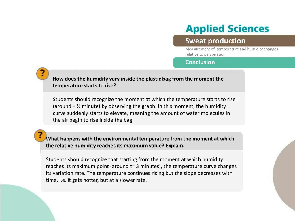 sweat production measurement of temperature 16