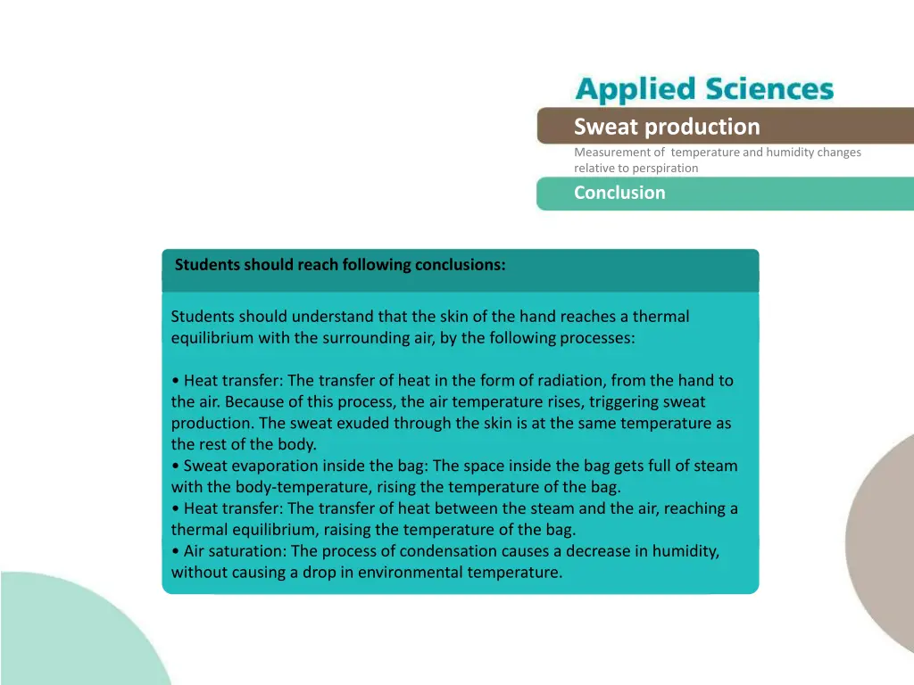 sweat production measurement of temperature 18