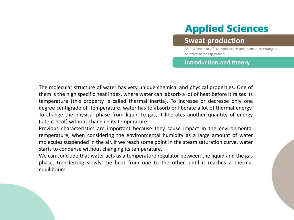 sweat production measurement of temperature 4