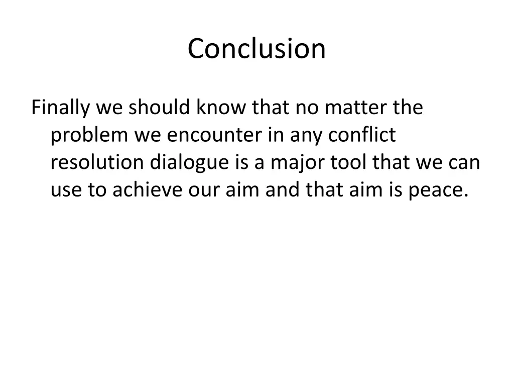 conclusion