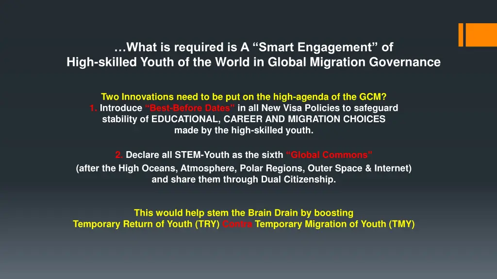 what is required is a smart engagement of high