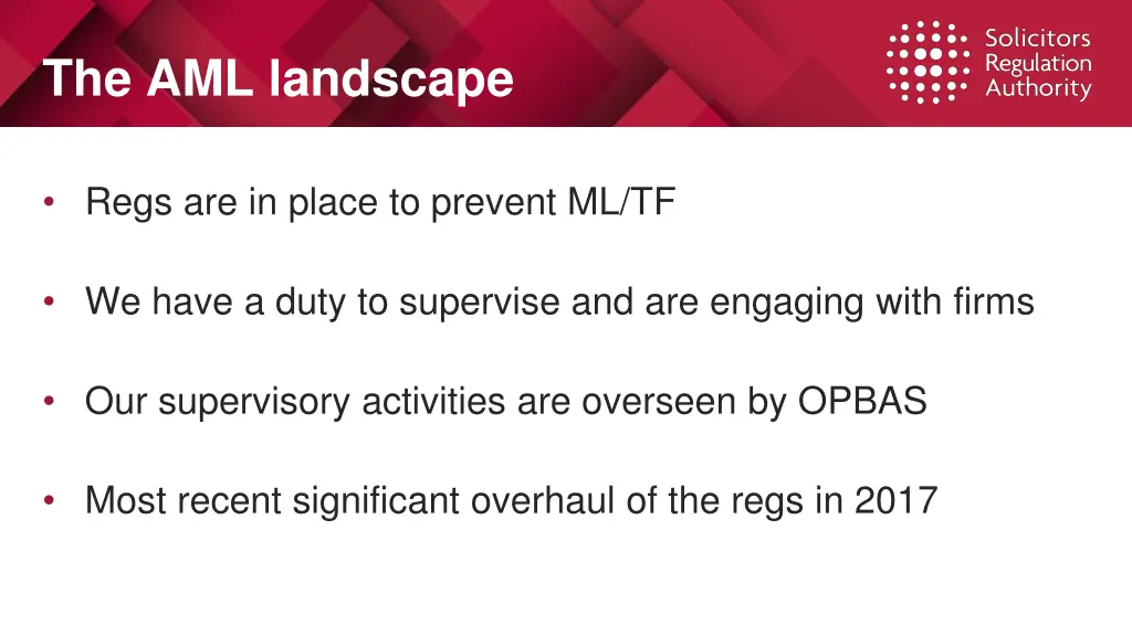 the aml landscape