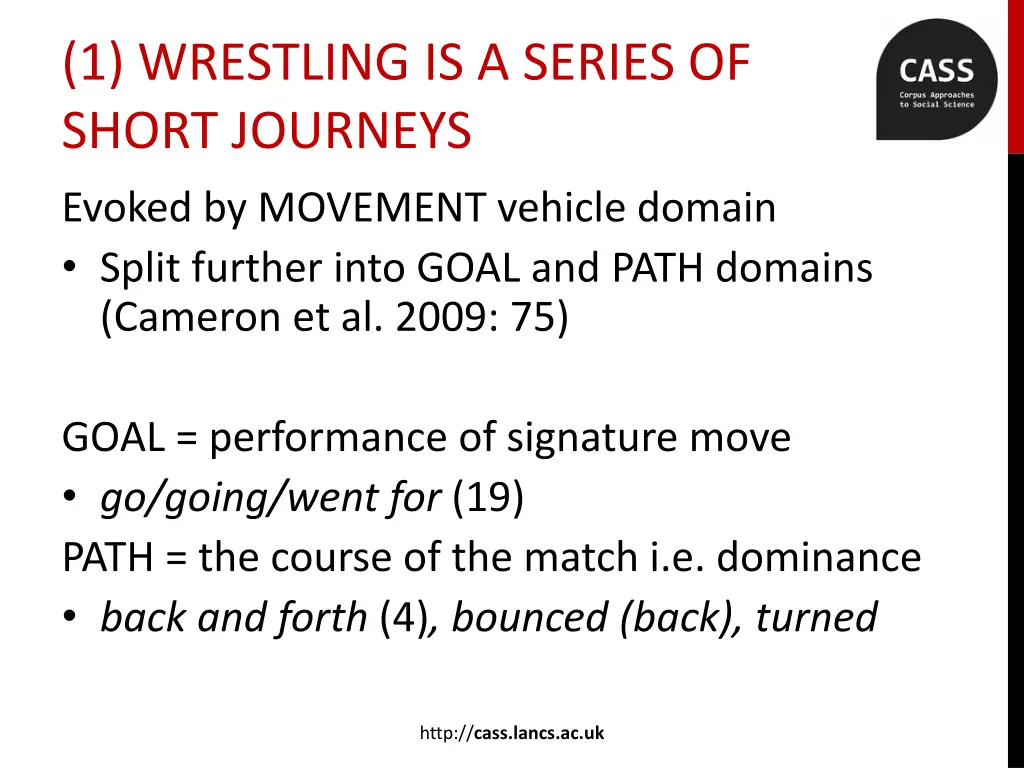 1 wrestling is a series of short journeys