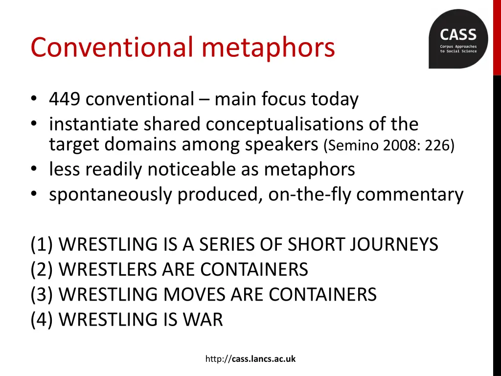 conventional metaphors