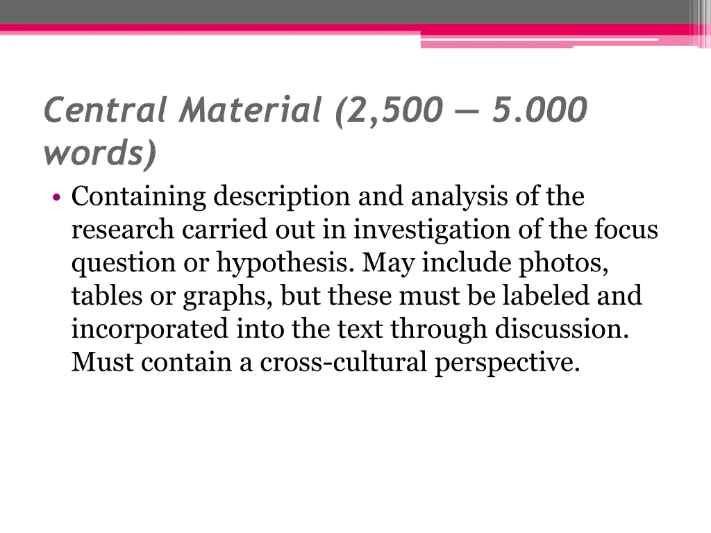 central material 2 500 5 000 words containing