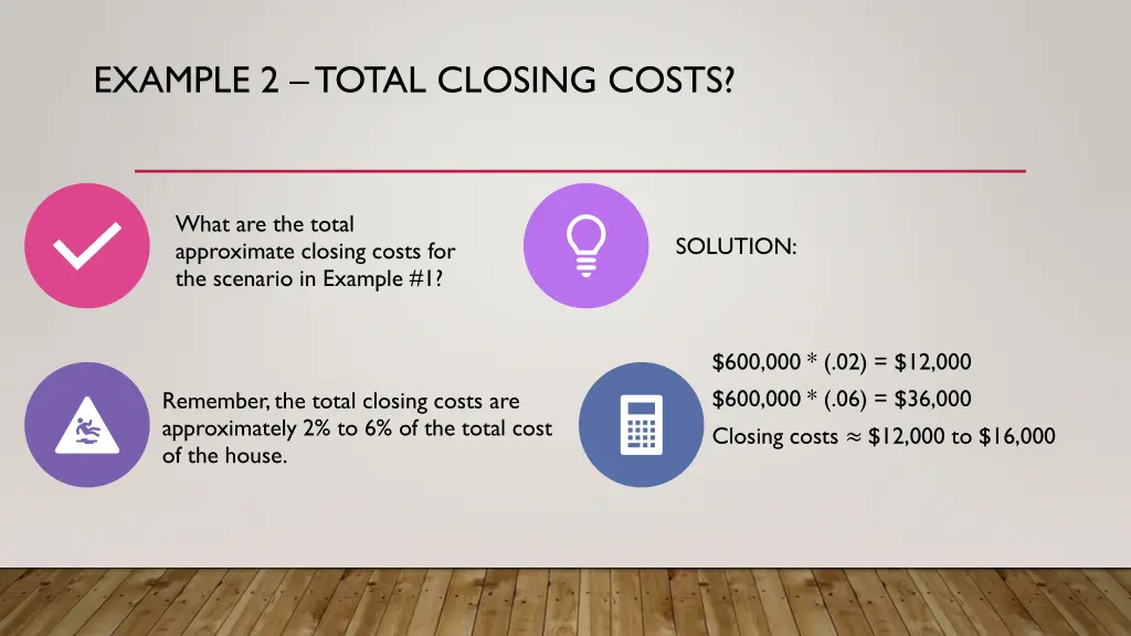 example 2 total closing costs