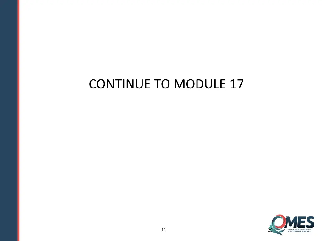 continue to module 17