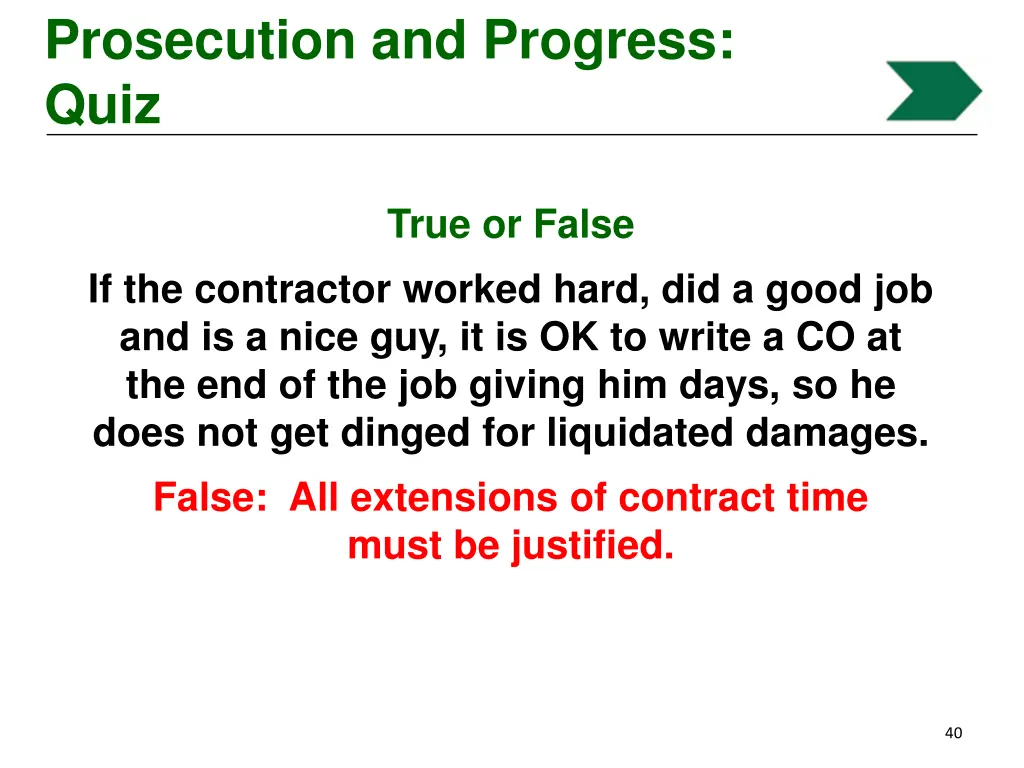 prosecution and progress quiz 6