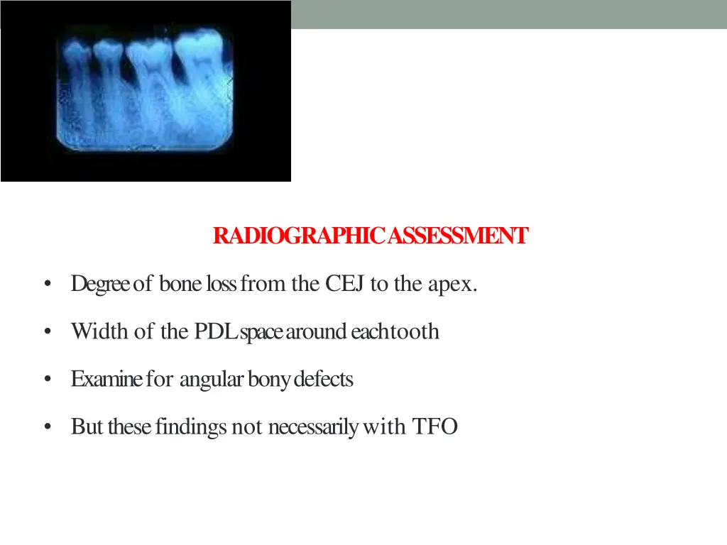 radiographic assessment