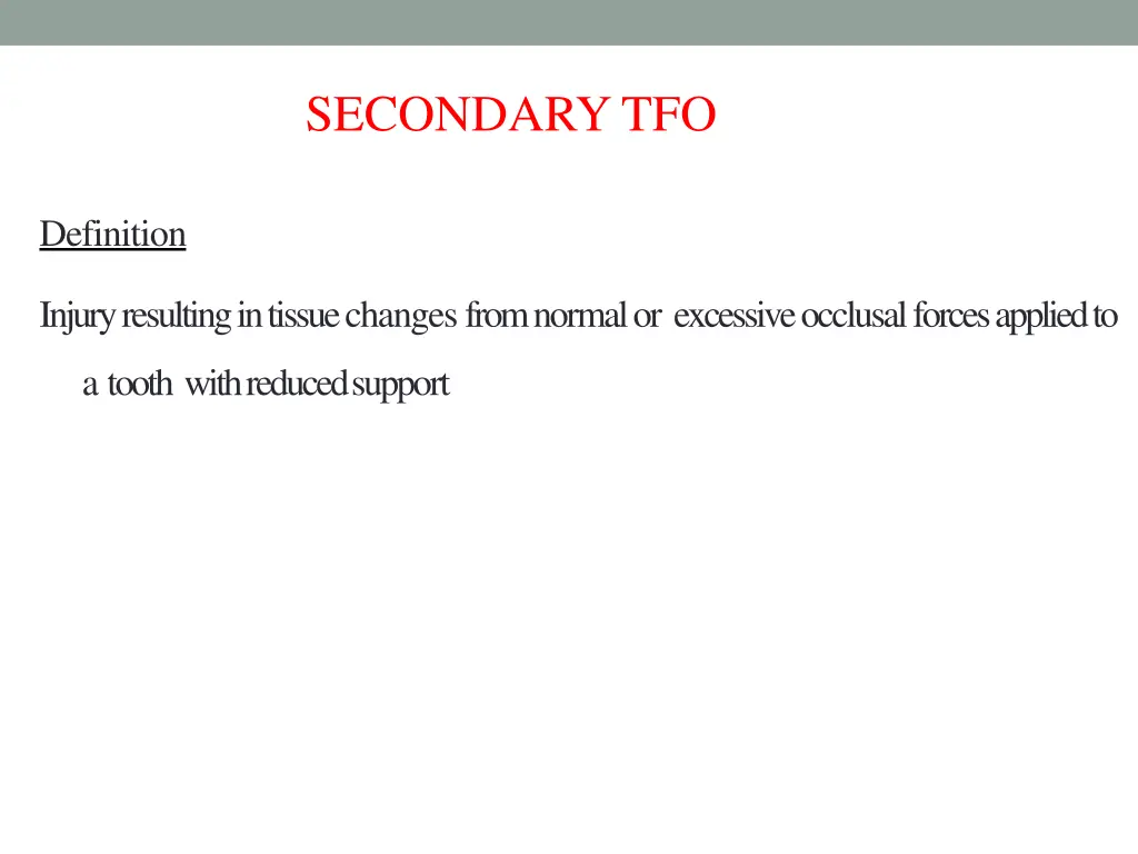 secondary tfo