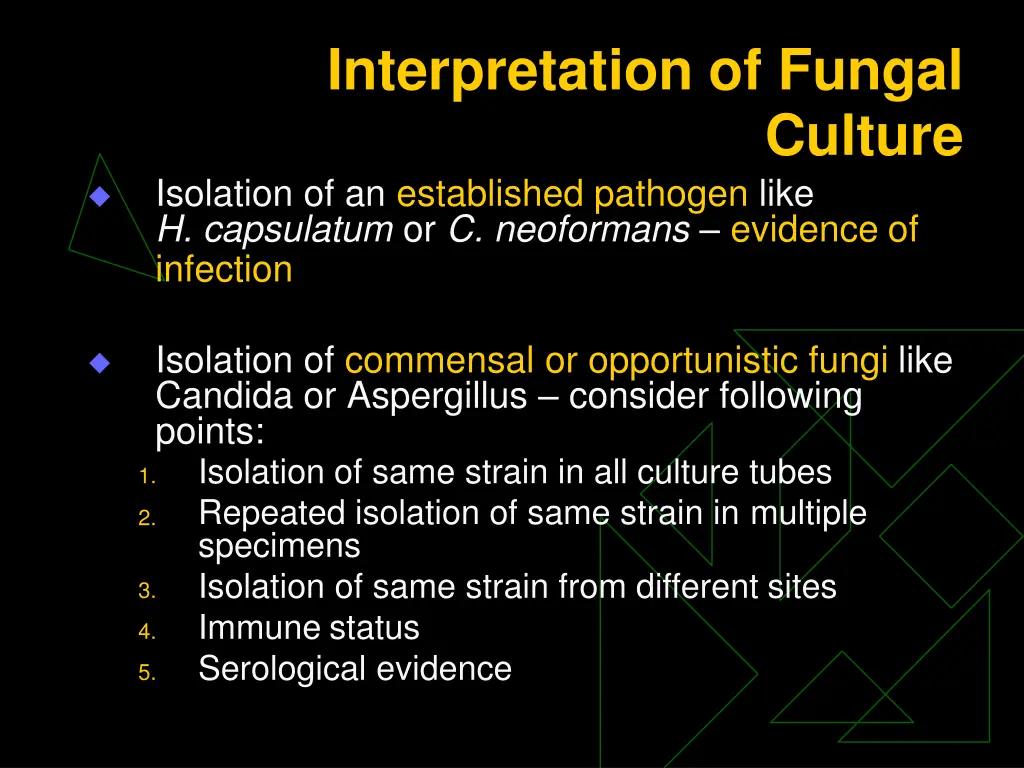 interpretation of fungal