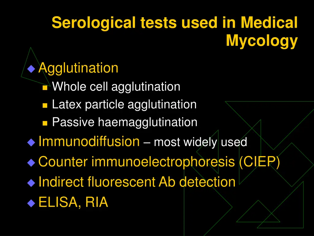 serological tests used in medical