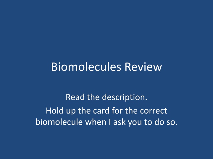 biomolecules review