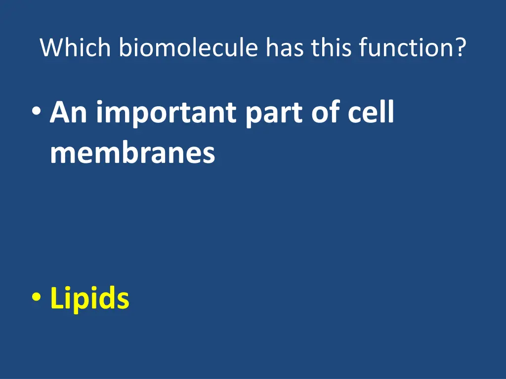 which biomolecule has this function 3