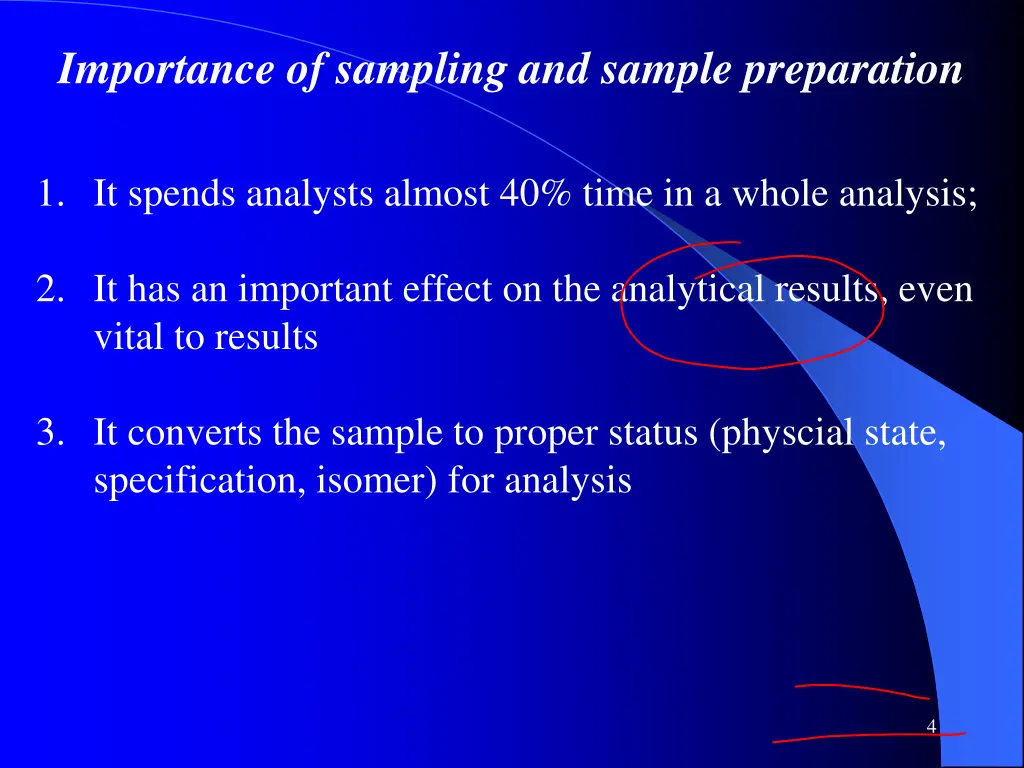 importance of sampling and sample preparation