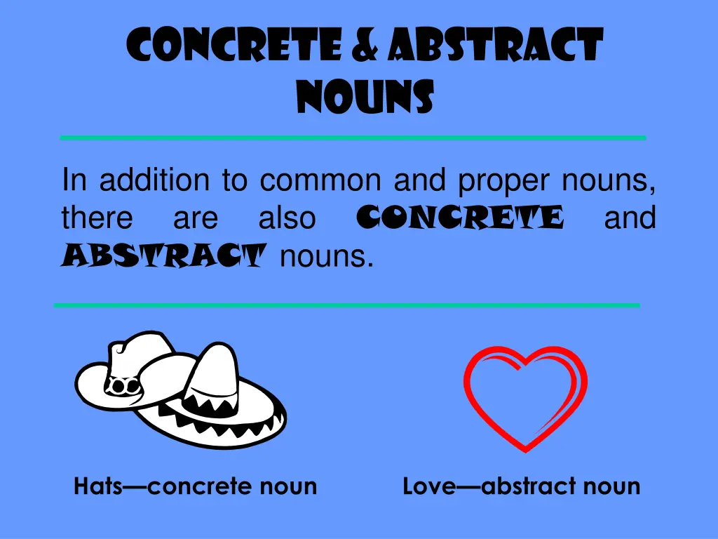 concrete abstract nouns