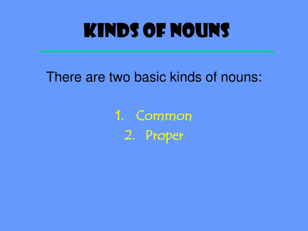 kinds of nouns